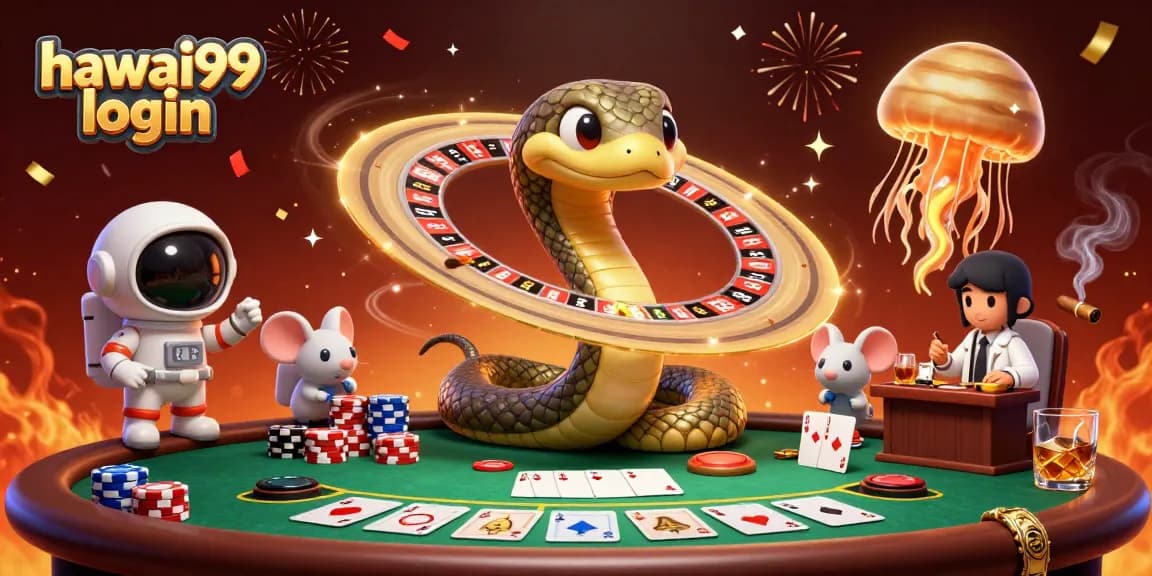 Engage in the excitement of hawai99 login with astronaut mice betting on a cosmic roulette scene.