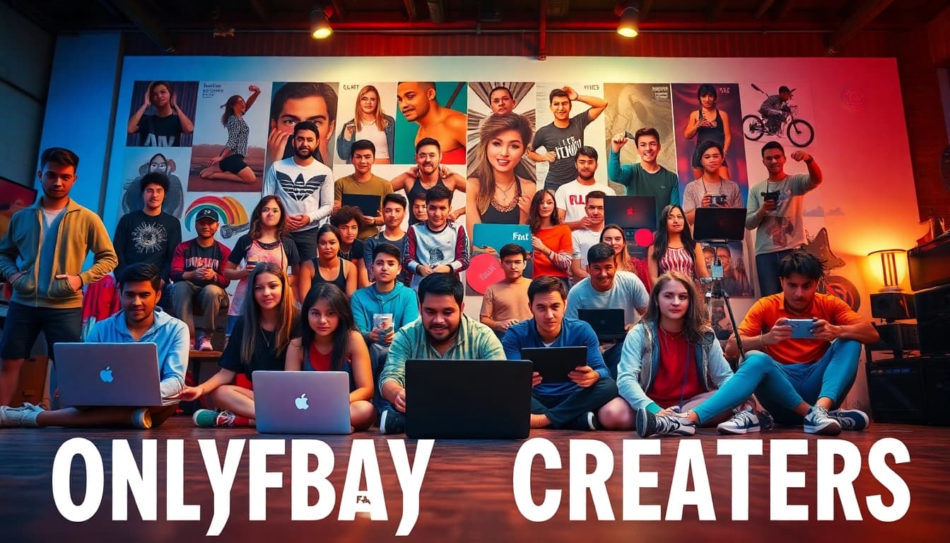 Discover OnlyFans Nearby Creators through a vibrant collage of diverse content creators across various niches.