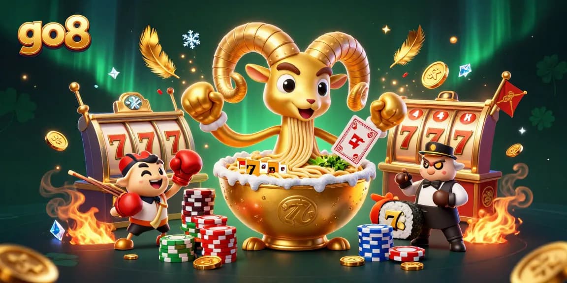 Experience thrilling gameplay at go8 with a vibrant 3D casino scene featuring unique characters and rich visuals.