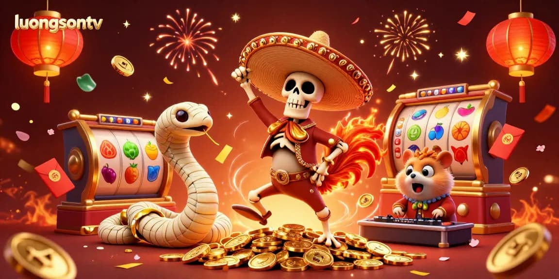 Experience live betting and festive spirit with luongsontv's vibrant 3D casino celebration