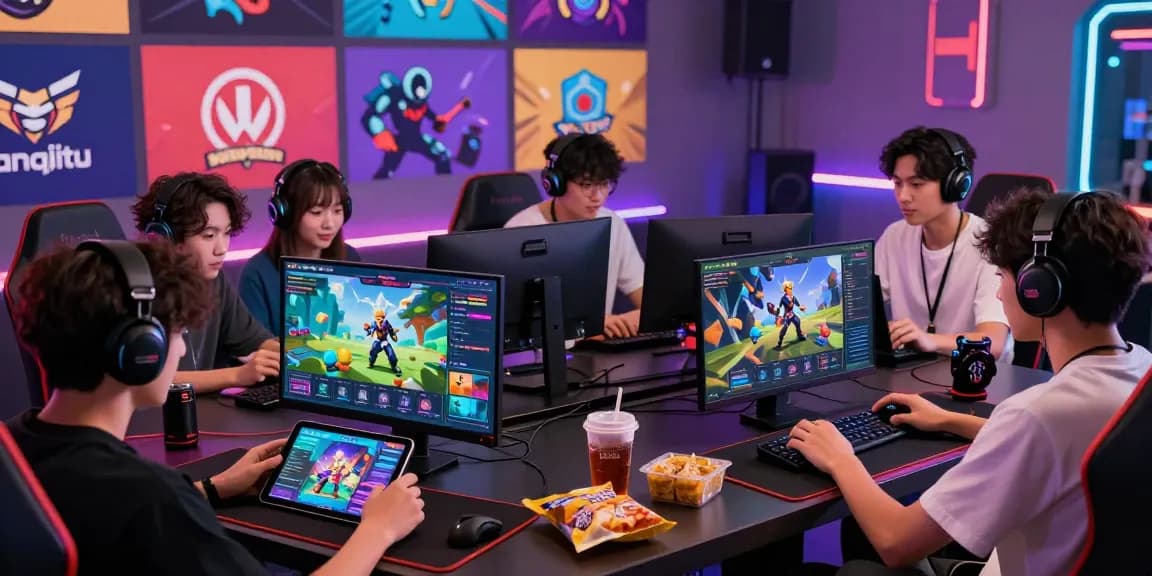 Mahajitu gaming community enjoying diverse online games together in a vibrant virtual atmosphere.