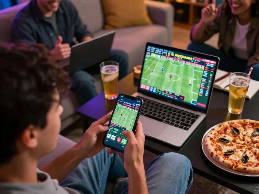 Lương Sơn TV sports enthusiasts placing bets live on mobile devices during exciting matches