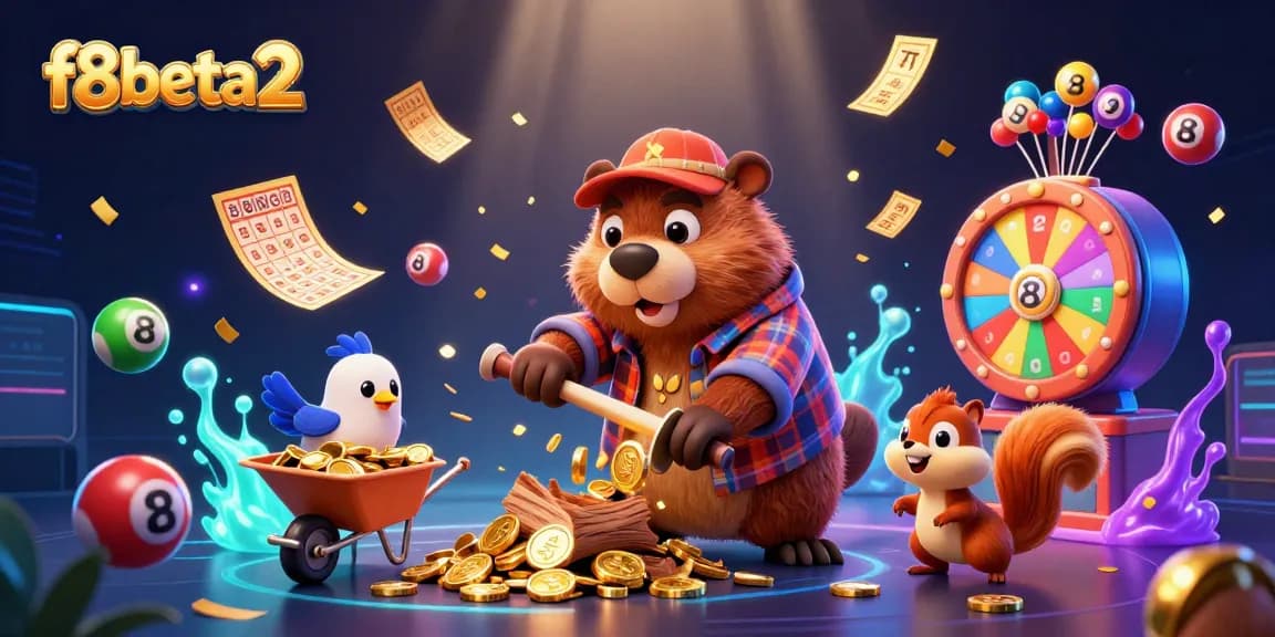 Explore vibrant scenes of f8beta2 gaming, featuring animated characters and dynamic lottery elements.
