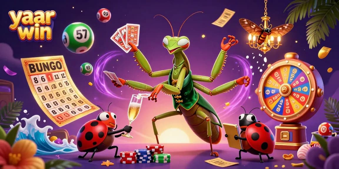 Experience yaar win excitement with vibrant casino scene featuring card sharp, pit boss, and dynamic game elements.
