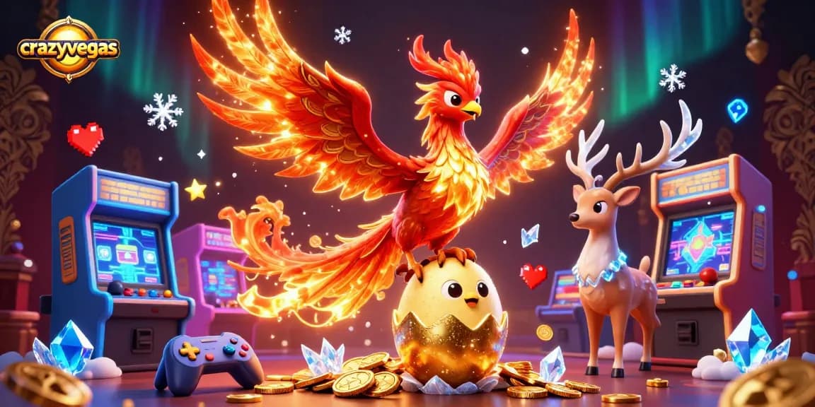 Experience the thrilling magic of crazyvegas in this captivating 3D casino illustration.