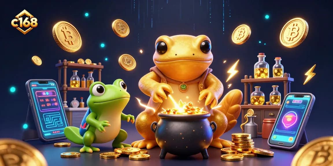 Experience the excitement of c168 with golden alchemist characters and dynamic casino elements