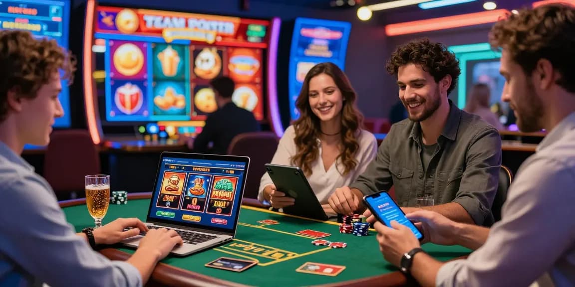 Players enjoying online casinos with credit cards at https://eviz.org.uk, showcasing vibrant themed games and engaging interfaces.