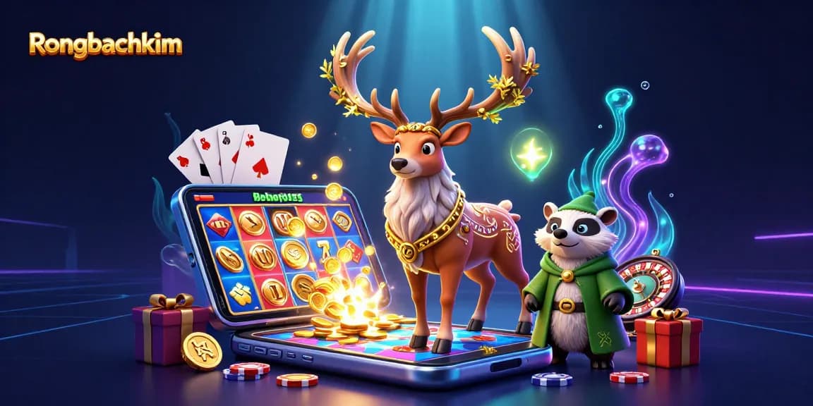 Engage with Rongbachkim lottery strategies through colorful slot games and dynamic casino symbols.