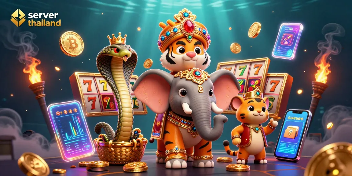 Experience thrilling gameplay at server thailand with vibrant slot reels and dynamic characters.