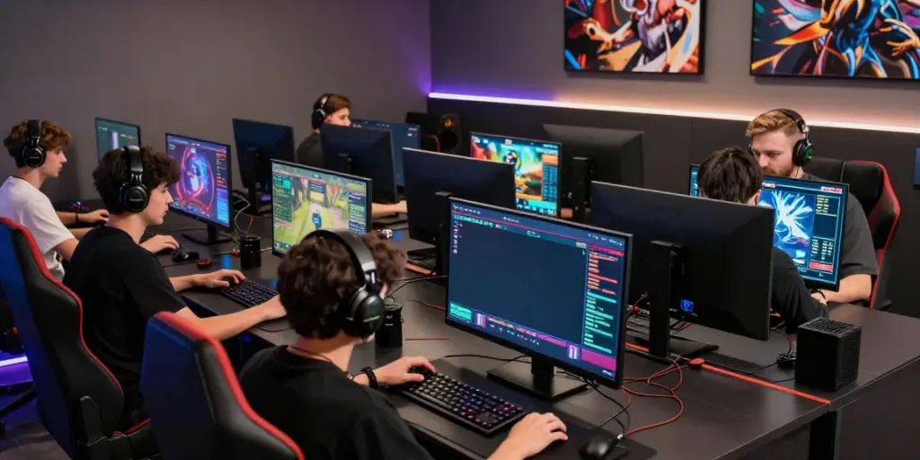 Dynamic gaming environment showcasing diverse players using the singatoto link for an immersive online gaming experience.