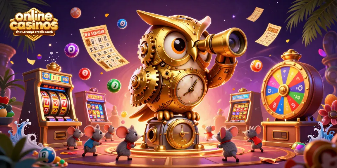 Experience excitement at online casinos that accept credit cards with vibrant scenes of gold and fun.