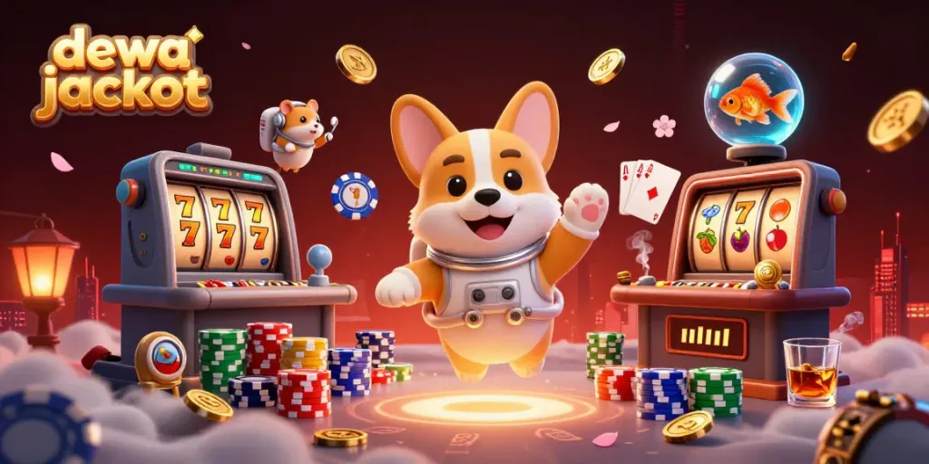 Mengalami jackpot dengan dewa jackpot di kasino luar angkasa dengan corgi astronaut dan karakter unik lainnya.