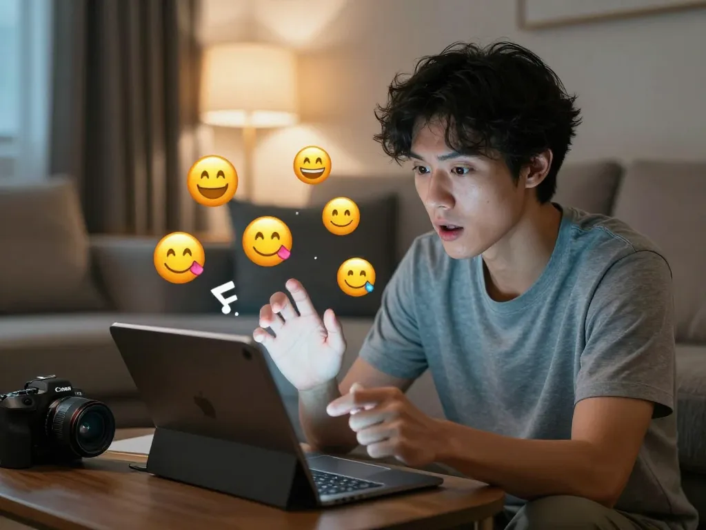 Engaging nsfw ai chat scene with a user exploring digital companionship on a tablet.