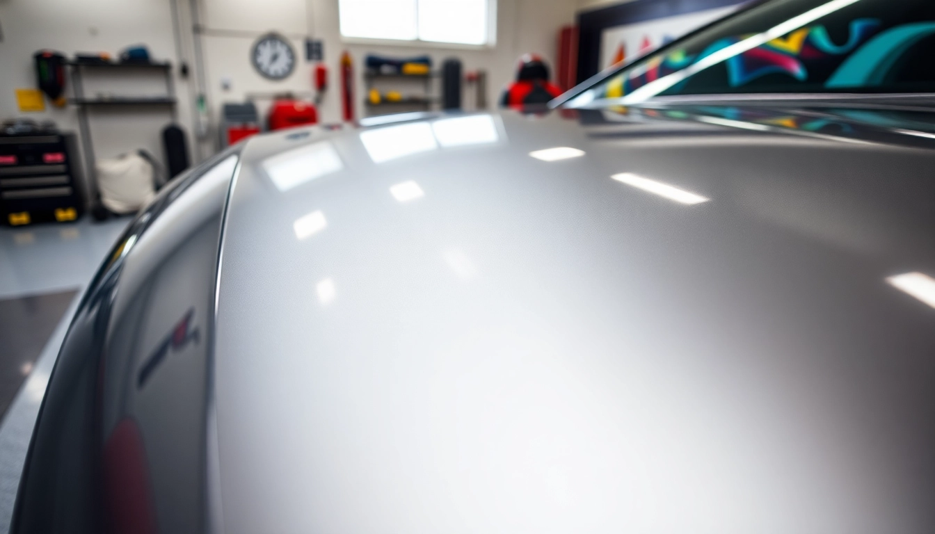 PPF Chattanooga enhancing vehicle's aesthetics with glossy finish in a professional setting