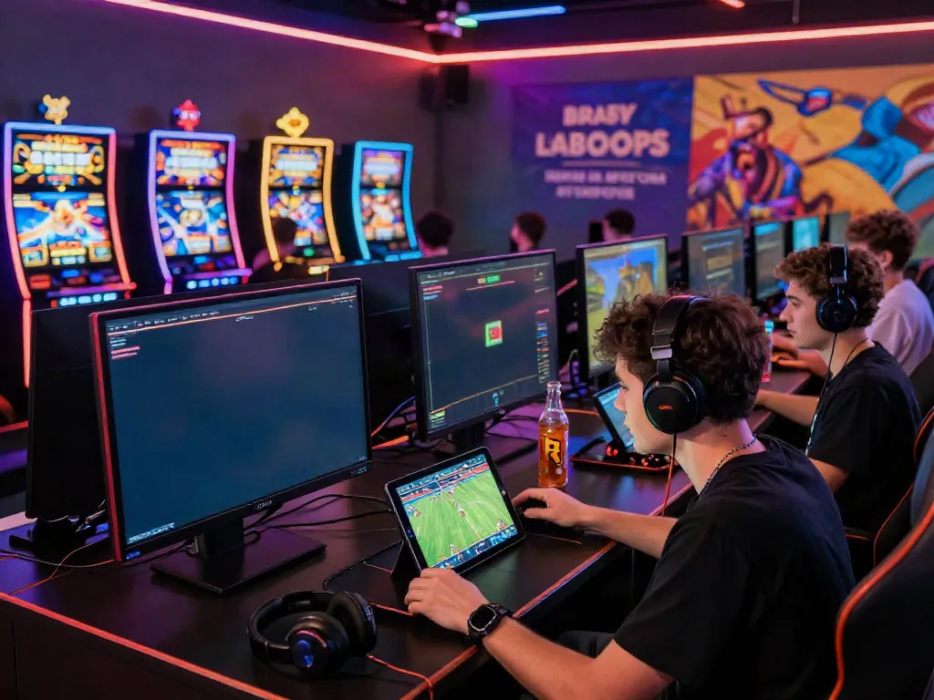 Engaged players participating in A80 online gaming with vibrant visuals and competitive atmosphere.