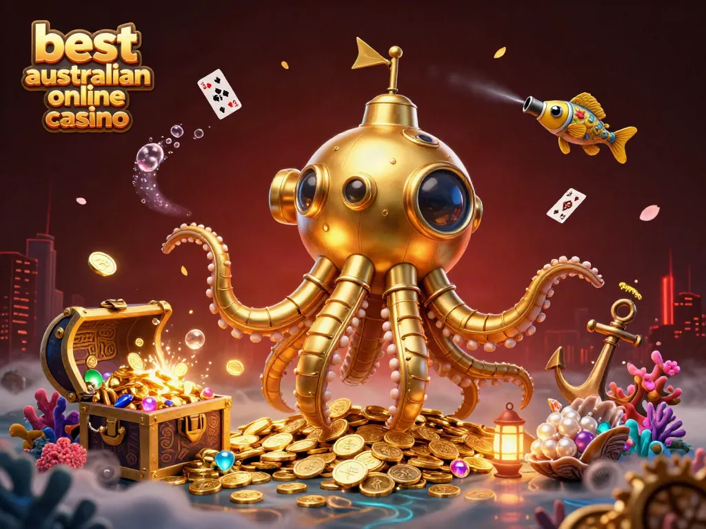 Experience the thrills of the best australian online casino with a dynamic 3D kraken submarine adventure.
