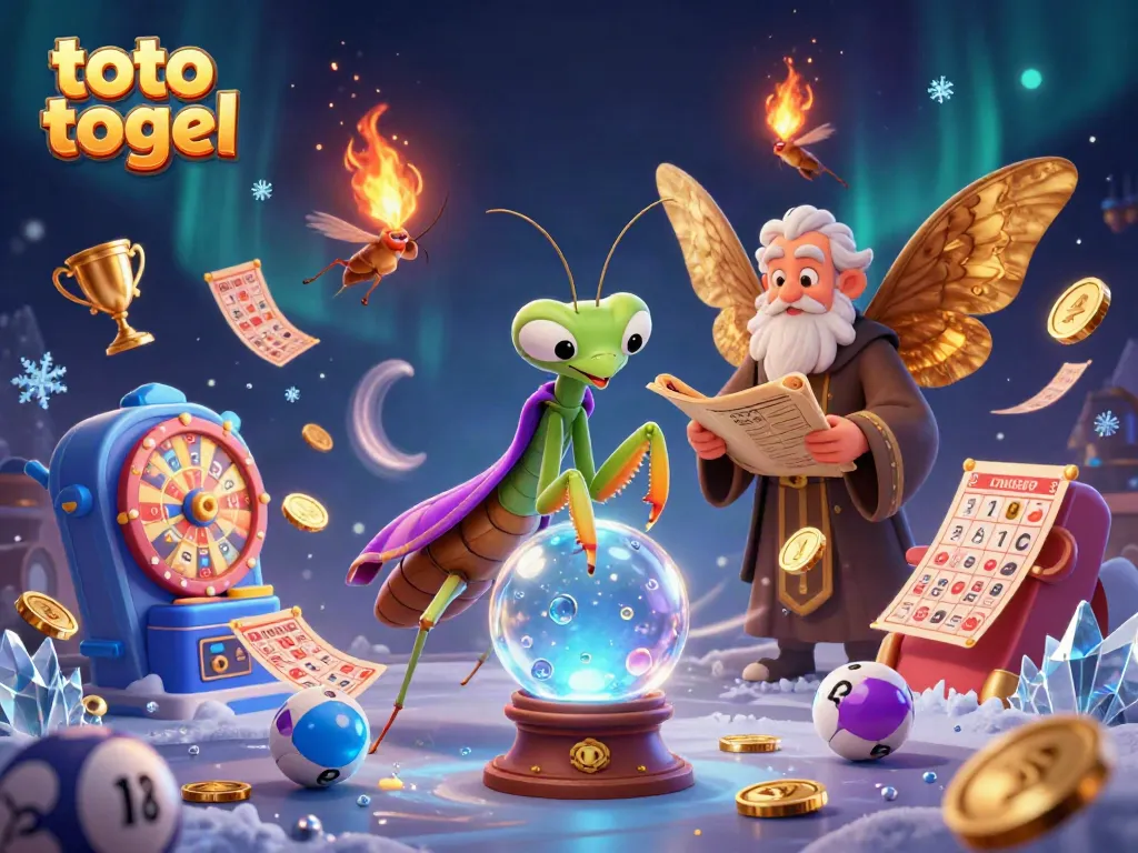 Experience the excitement of toto togel with vibrant characters and lottery elements in a dynamic scene.