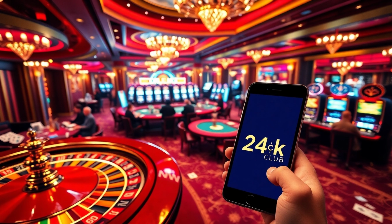 Người chơi đang trải nghiệm các trò chơi tại casino 24kclub với bàn chơi sống động và bầu không khí đầy cuốn hút.