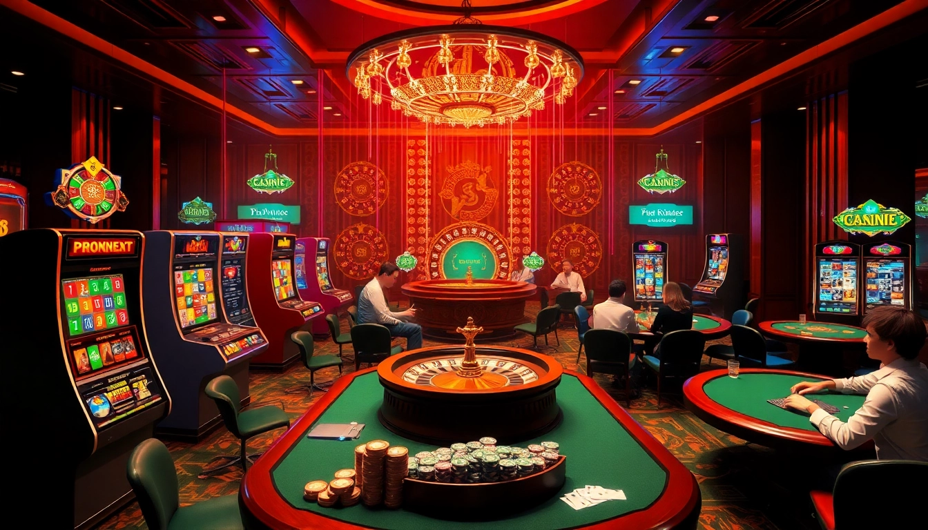 Experience the thrill of betting at 88i nhà cái with vibrant casino tables and engaging online interfaces.