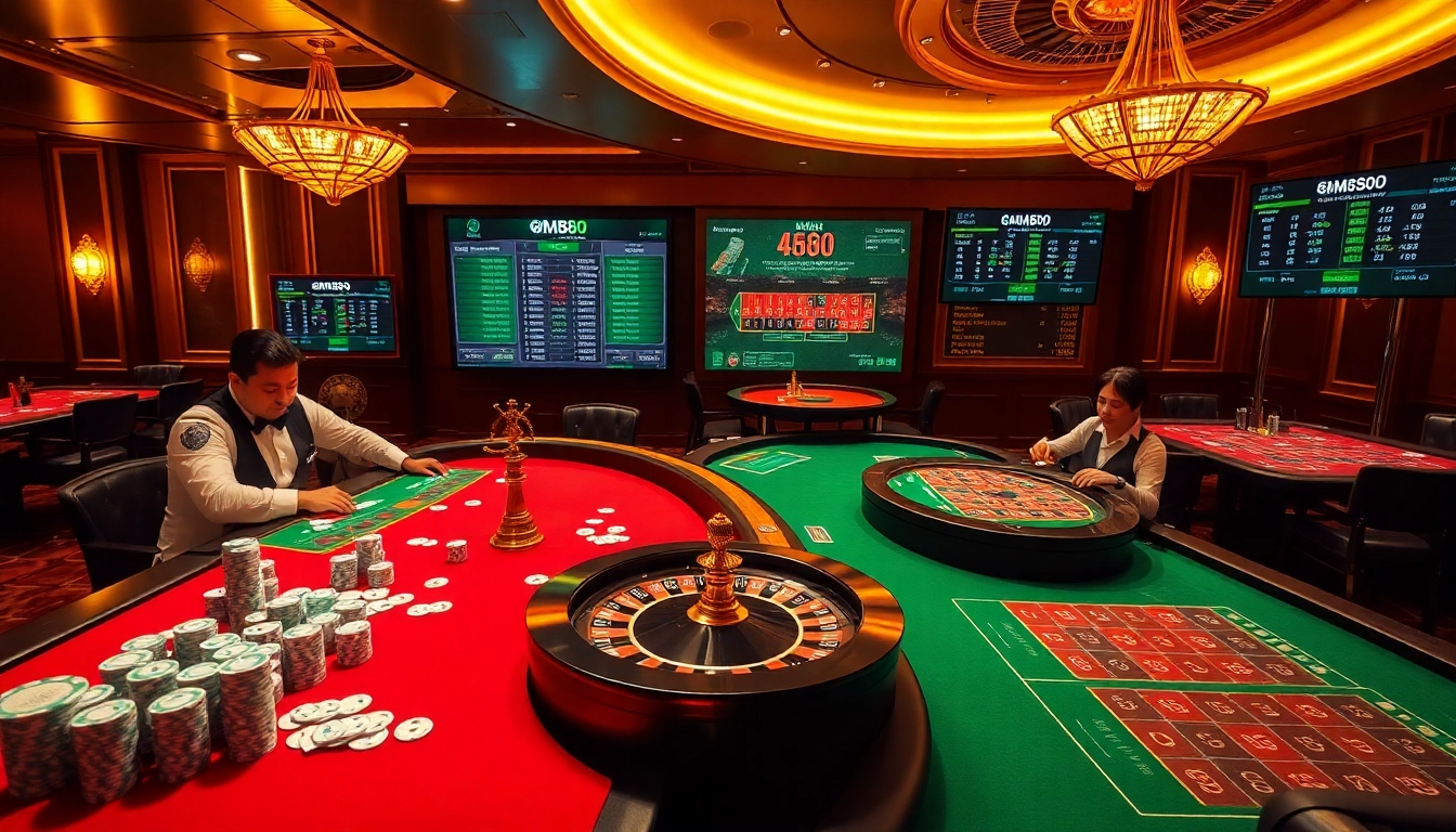 Gambling action at nhà cái mm88, showcasing an exciting casino table scene with vibrant elements.