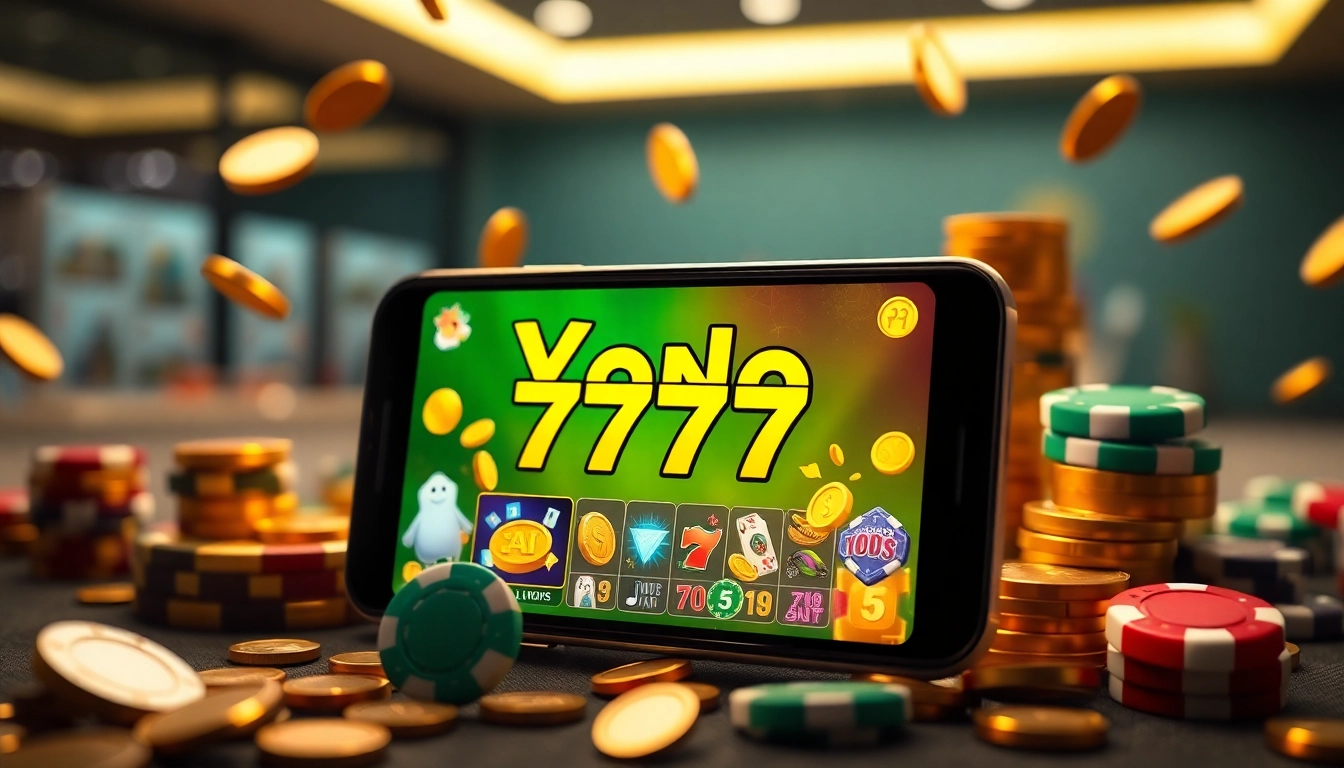 Exciting gameplay screen of Yono 777 app showcasing vibrant graphics and engaging elements.