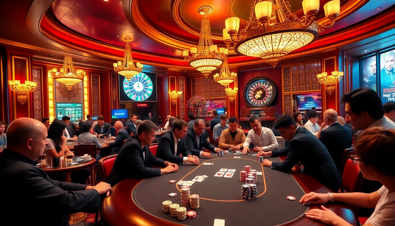 Experience the thrill of KK55 poker strategy at a luxurious casino table.