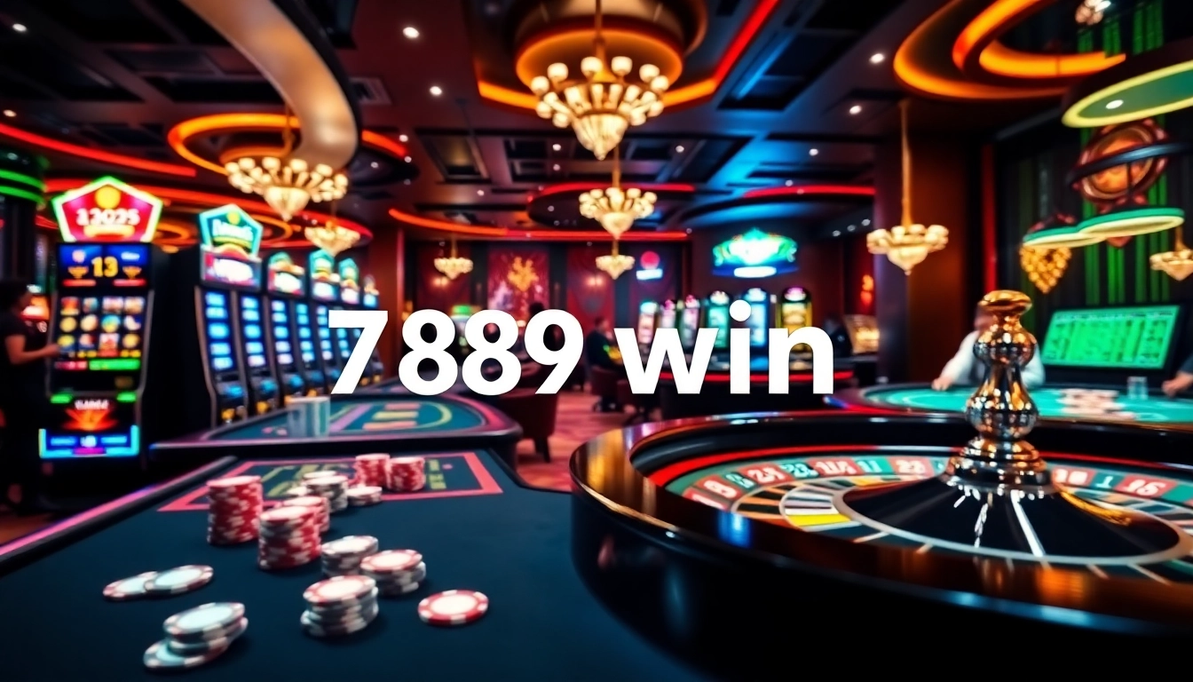 Experience the thrill of winning at 789 win casino with vibrant gaming tables and exciting slot machines.