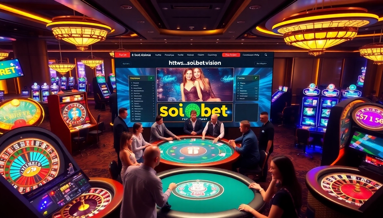 Engage in thrilling online gambling at https://soibet.vision/ with vibrant gaming tables and exhilarating atmosphere.